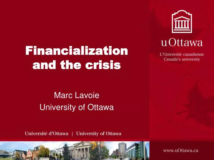 financialization and the crisis