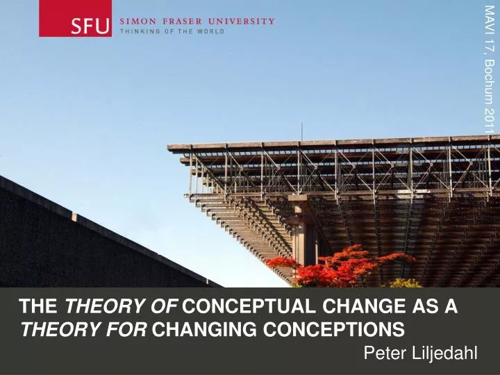 the theory of conceptual change as a theory for changing conceptions