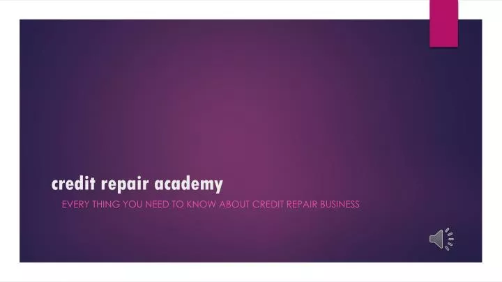 credit repair academy