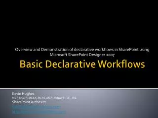 Basic Declarative Workflows