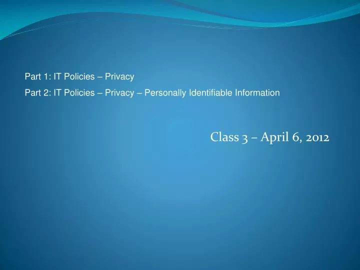 class 3 april 6 2012