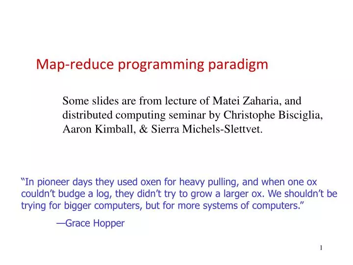 map reduce programming paradigm