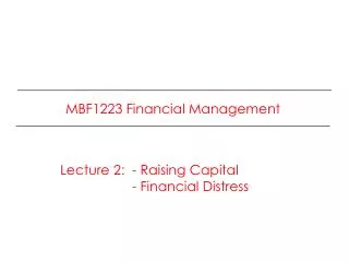 MBF1223 Financial Management