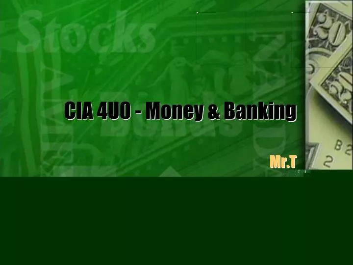 cia 4u0 money banking