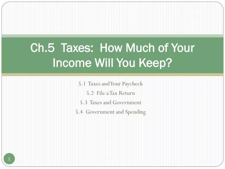 ch 5 taxes how much of your income will you keep