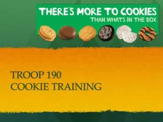 TROOP 190 COOKIE TRAINING