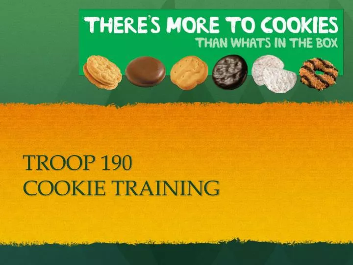 troop 190 cookie training
