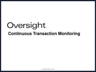 Continuous Transaction Monitoring