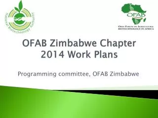 OFAB Zimbabwe Chapter 2014 Work Plans