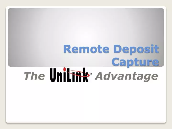remote deposit capture
