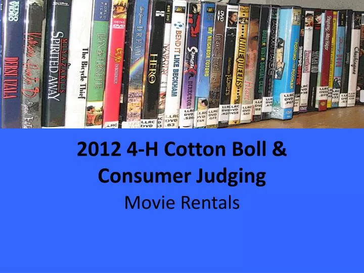 2012 4 h cotton boll consumer judging