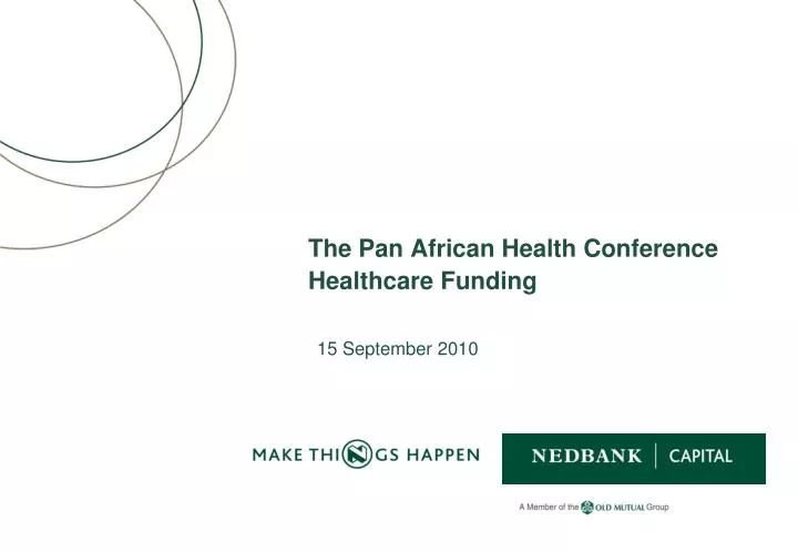 the pan african health conference healthcare funding