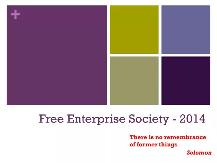 free enterprise society 2014