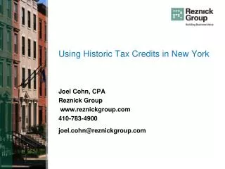 Using Historic Tax Credits in New York