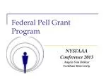 Federal Pell Grant Program - slide 1