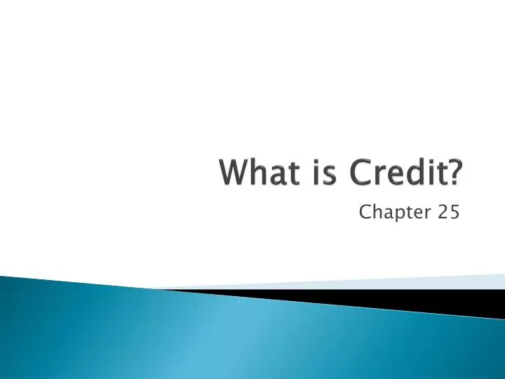 what is credit