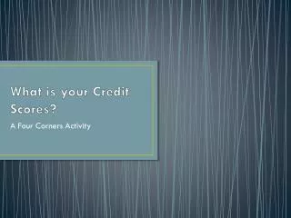 What is your Credit Scores?