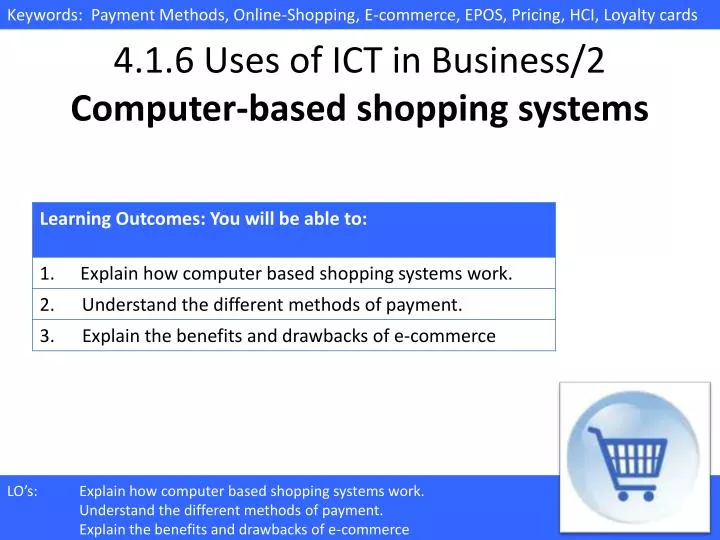 4 1 6 uses of ict in business 2 computer based shopping systems