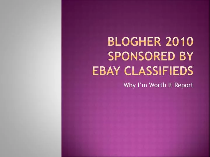 blogher 2010 sponsored by ebay classifieds