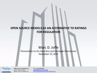 Open source models as an alternative to ratings for regulation