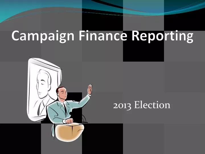 campaign finance reporting