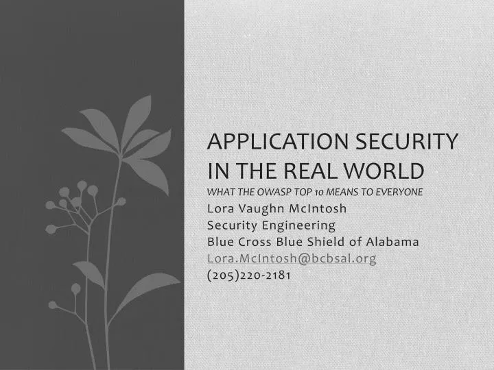 application security in the real world what the owasp top 10 means to everyone