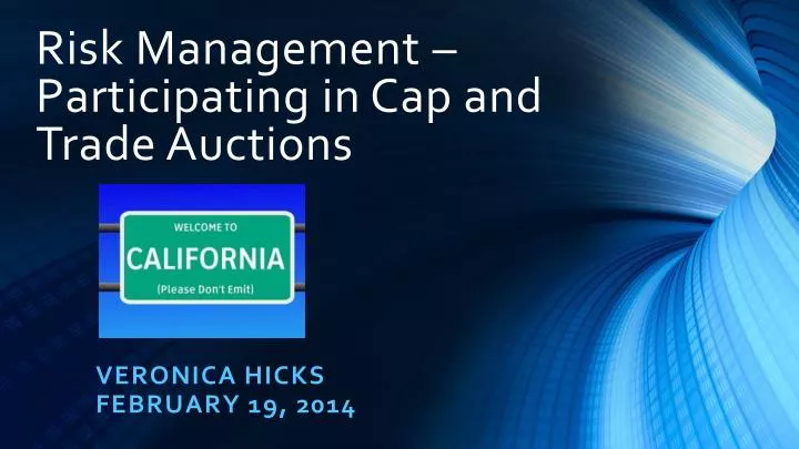 risk management participating in cap and trade auctions