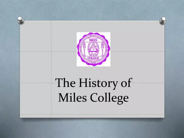 the history of miles college