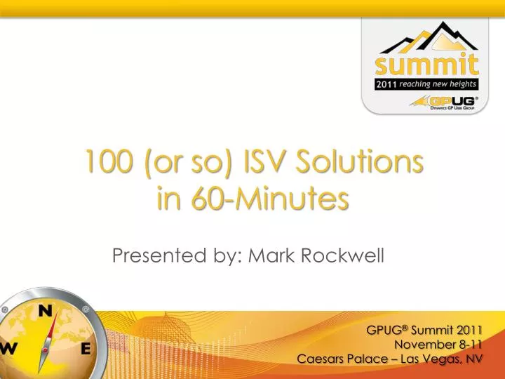 100 or so isv solutions in 60 minutes