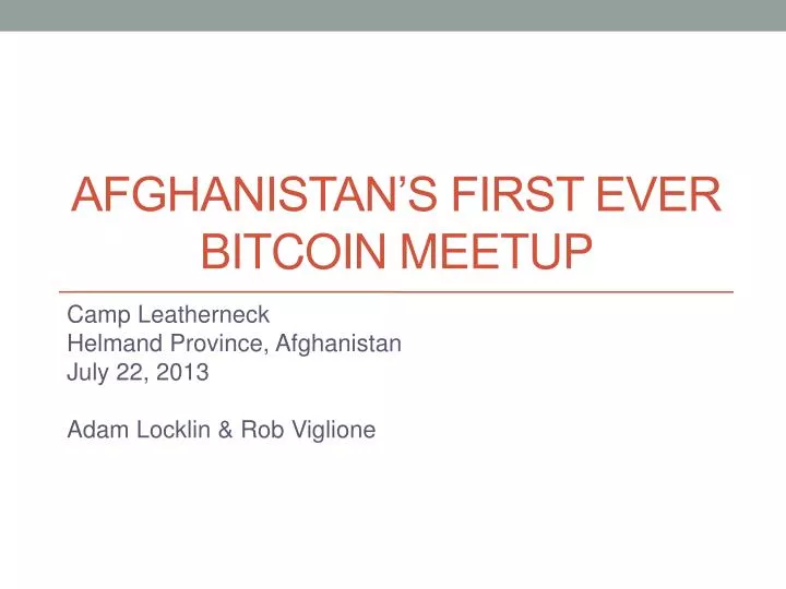 afghanistan s first ever bitcoin meetup