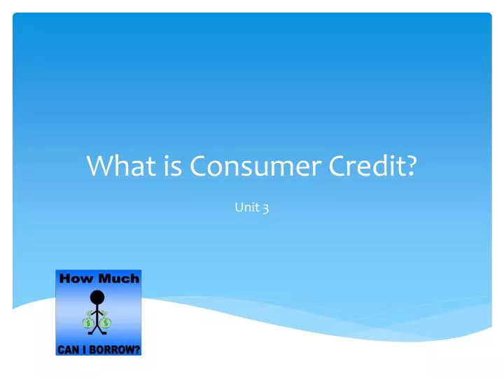 what is consumer credit