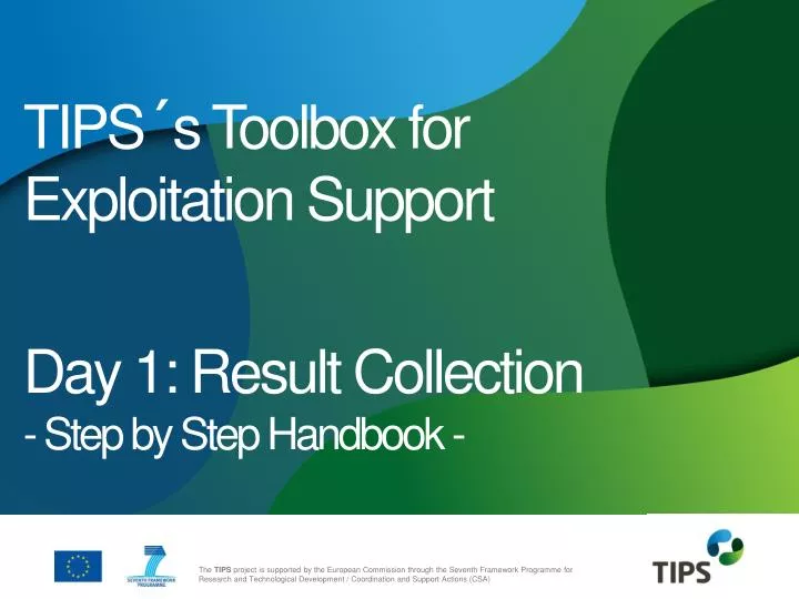 tips s toolbox for exploitation support day 1 result collection step by step handbook