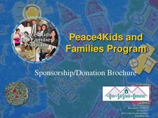 Peace4Kids and Families Program