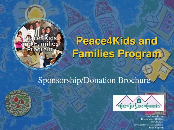peace4kids and families program