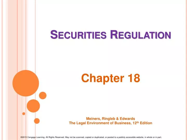 securities regulation