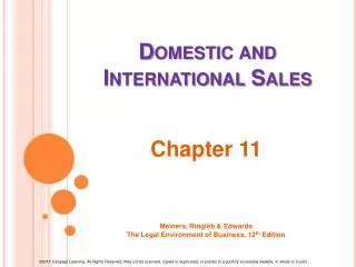 Domestic and International Sales