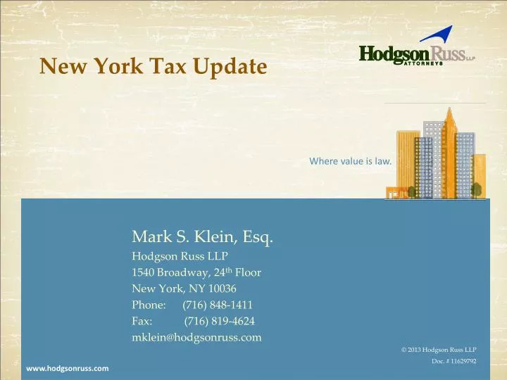 new york tax update