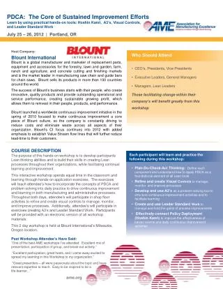Host Company: Blount International