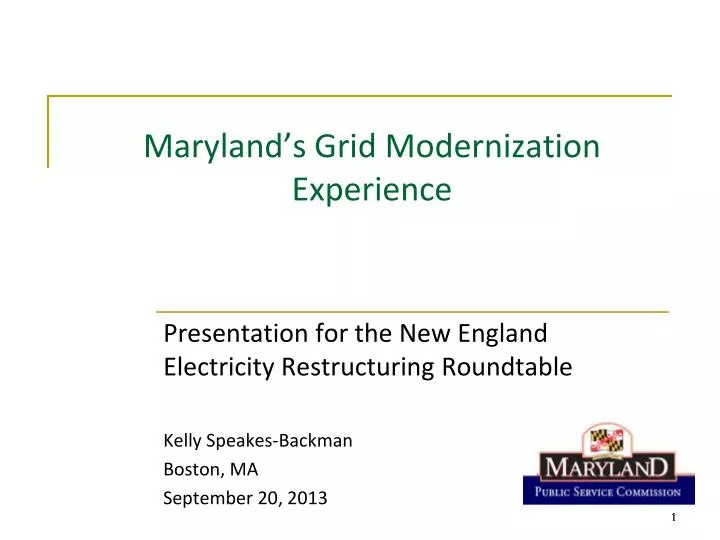 maryland s grid modernization experience