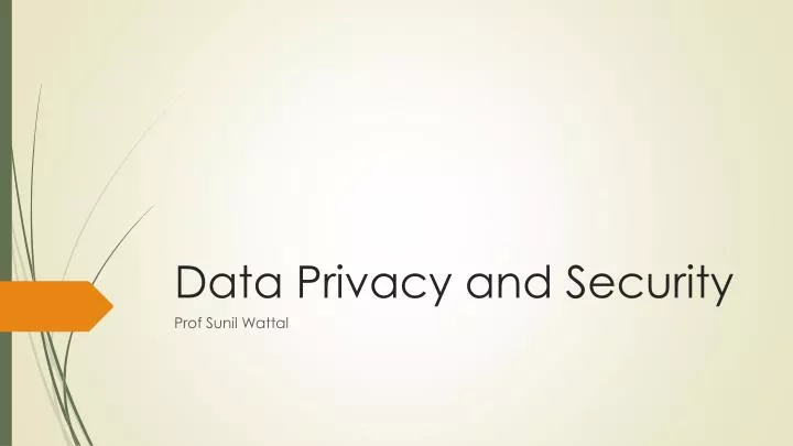 data privacy and security