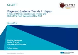 Payment Systems Trends in Japan Financial Market Infrastructure Trends and Birth of the Next Generation BOJ-NET
