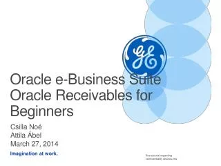 Oracle e -Business Suite Oracle Receiv ables for B eginners