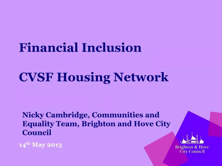 financial inclusion cvsf housing network