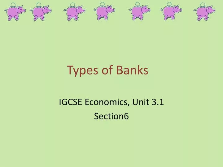 types of banks