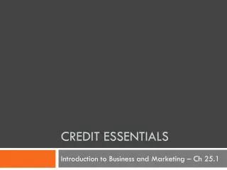 Credit ESSENTIALS