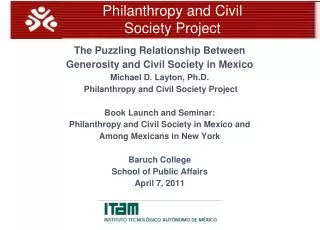 Philanthropy and Civil Society Project