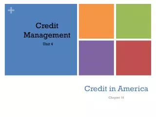 credit in america