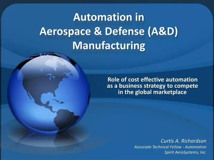 automation in aerospace defense a d manufacturing