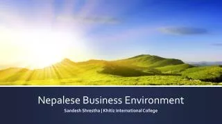 Nepalese Business Environment