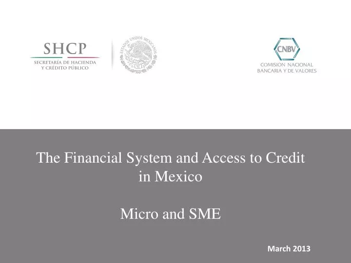 the financial system and access to credit in mexico micro and sme